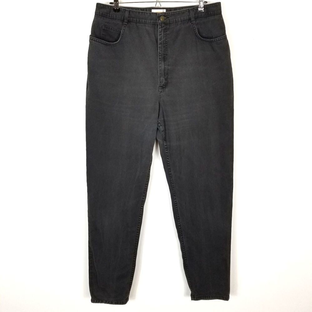 Talbots Women High Rise Ankle Jeans Size 18 Black Denim